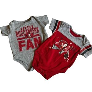 NFL Baby Onesies in Gray and Red